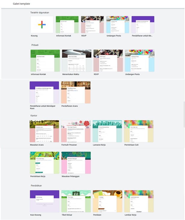 Langkah cepat dan mudah dalam membuat google formulir untuk pendaftaran